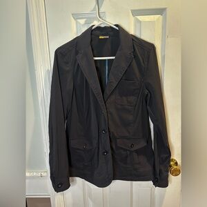 Eddie Bauer‎ Women’s Soft Black Jacket Blazer Sz 8 Performance Nylon Pockets